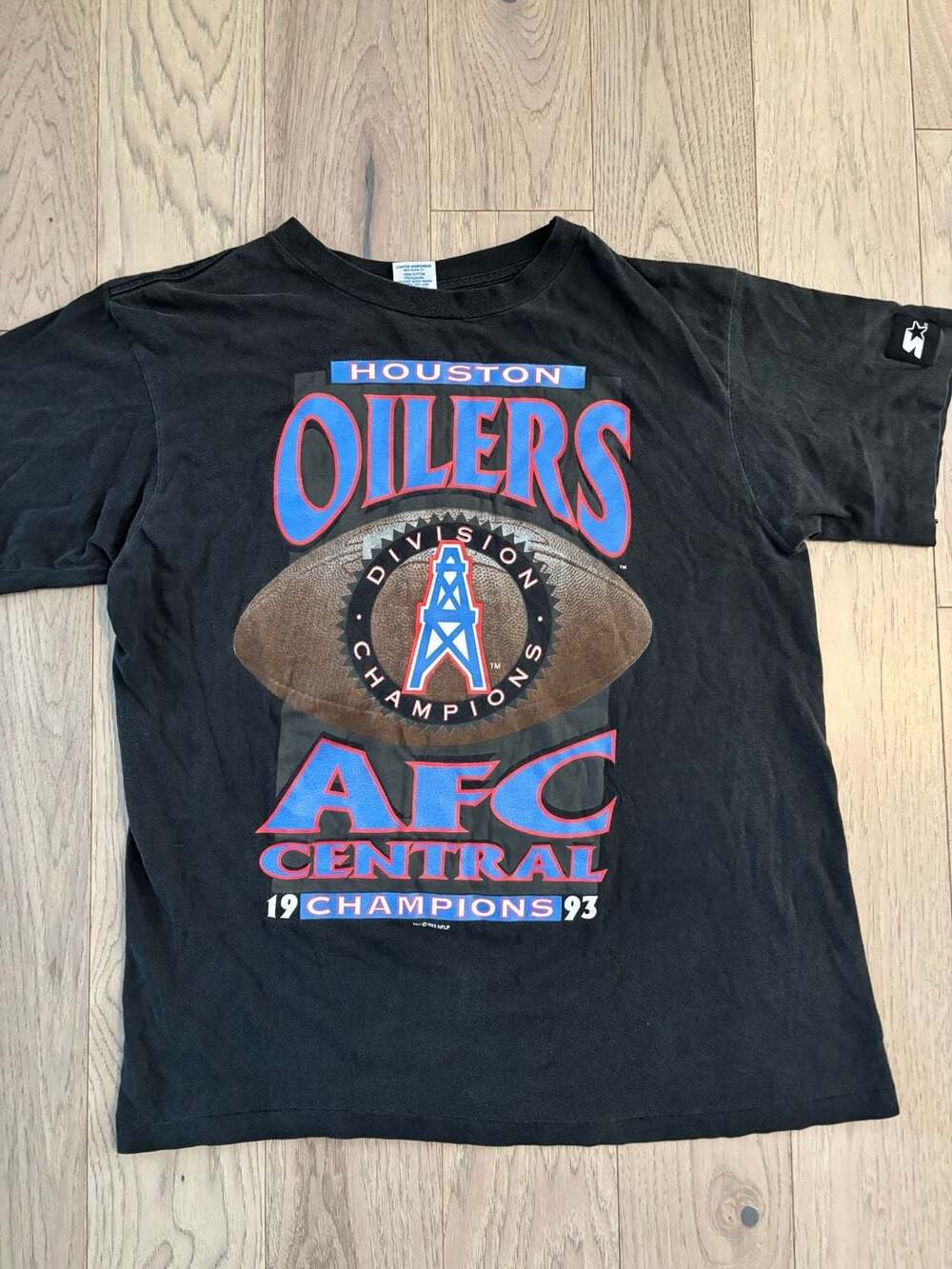 Vintage 1993 Starter Houston Oilers AFC Central Division Champions T-Shirt